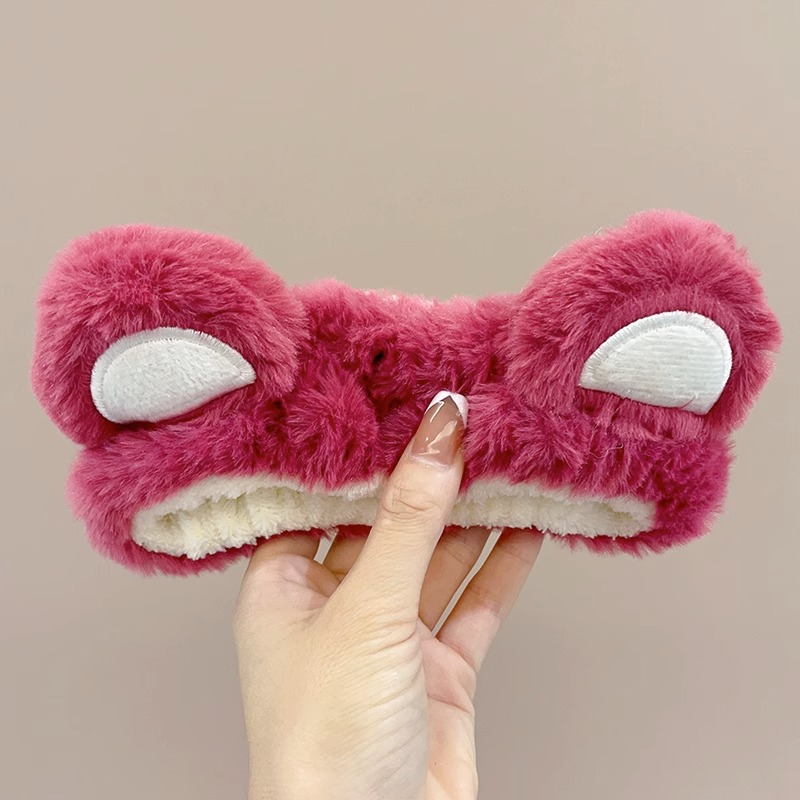 Ciervo blanco mismo estilo oso cara lavado banda de pelo máscara facial especial diadema antideslizante presión banda de pelo todo partido horquilla tocado