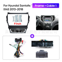 跨境9寸carplay大屏适用现代圣达菲SANTAFE IX45导航汽车通用车框