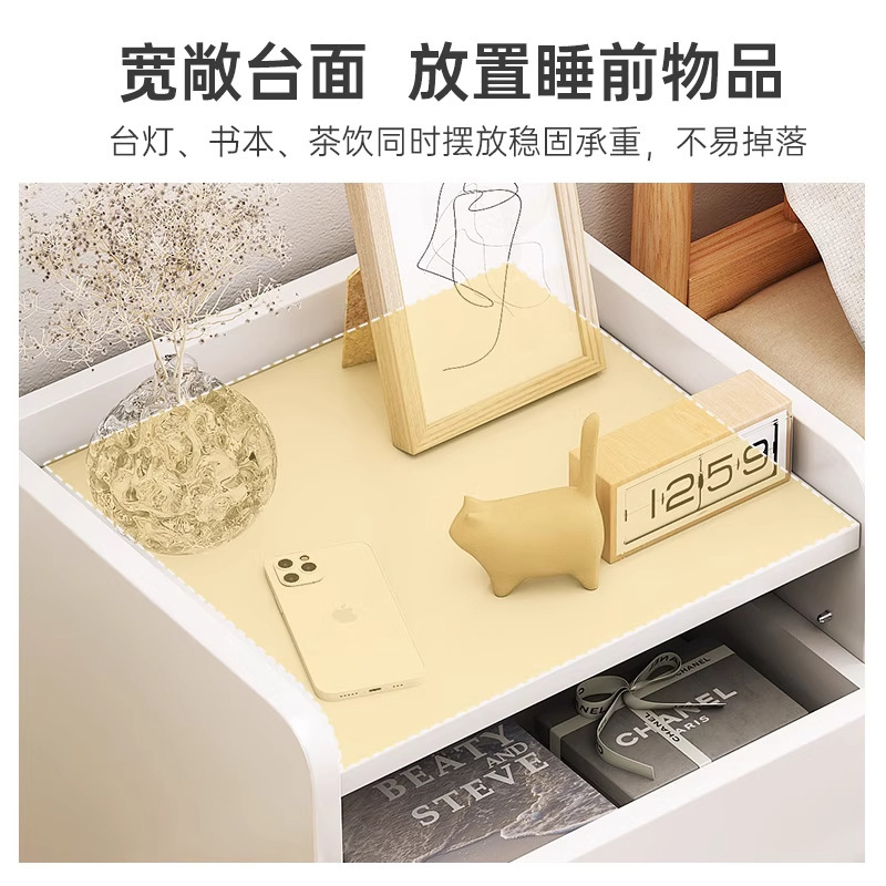 床头柜简约现代卧室简易小型白色床边收纳柜置物架网红迷你小柜子|undefined