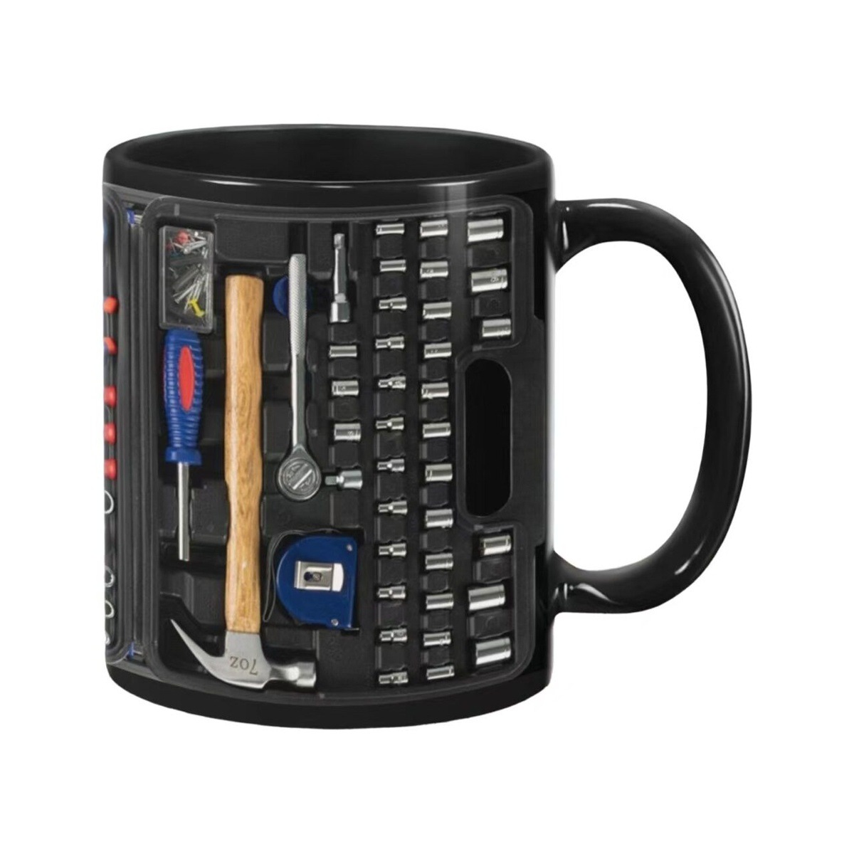 Nueva caja de herramientas de cerámica marca de café taza mecánico caja de herramientas conjunto regalo de cumpleaños para amigos
