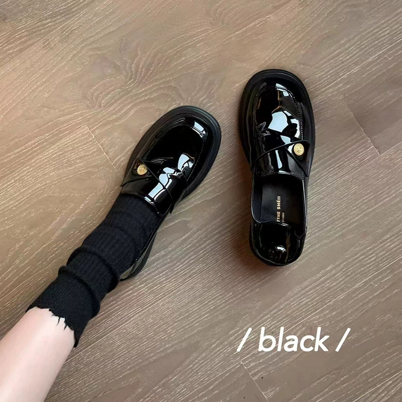 Лоферы на платформе натуральная кожа, декор-монета, подошва платформа — размеры 34–40