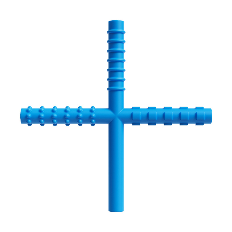 Juguete de dentición para niños de Amazon, juguete sensorial de silicona en forma de P para masticar, collar de dentición para bebés, palo de dentición resistente a mordeduras para bebés