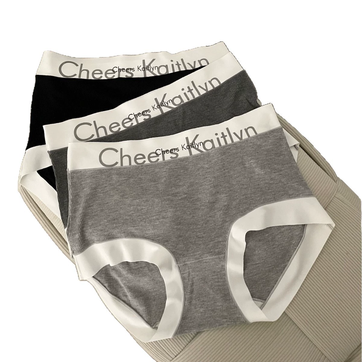 CheersKaitlvn Женское нижнее белье из хлопка, средней и высокой талии, треугольные, короткие бедра, без следов, удобные и дышащие, спортивные