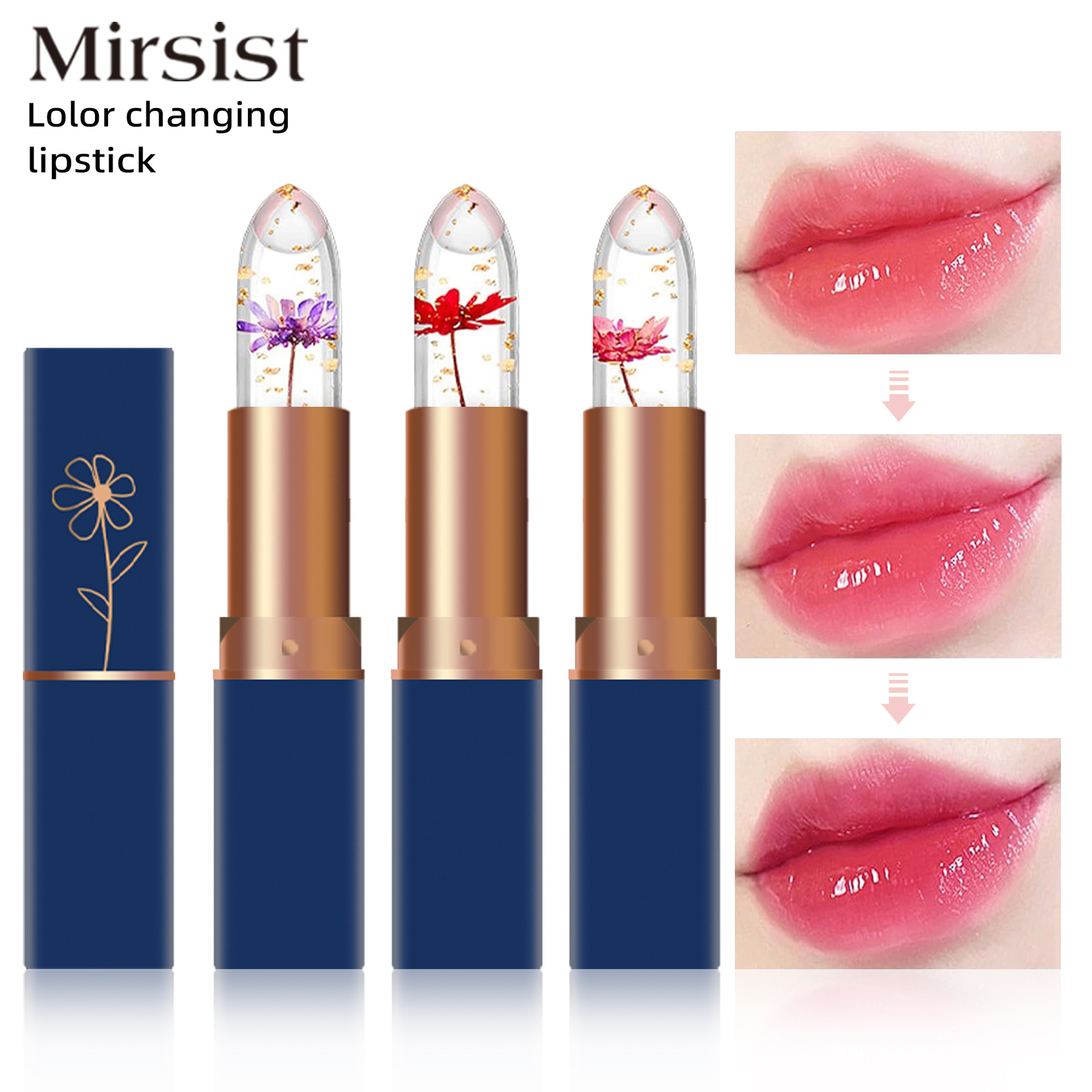 Cross-border Mirsist transparent lipstick temperature-changing…