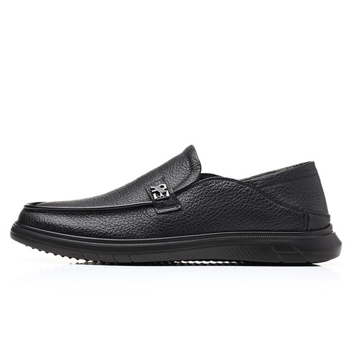 New first-layer sheepskin men's casual shoes, soft leather men's shoes, lazy slippers wholesale