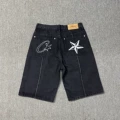 E01 Star Black Jeans Shorts