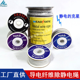 Printing laminating machine to eliminate electrostatic rope slitting machine stainless steel elastic conductive rope metal silver fiber to remove electrostatic rope