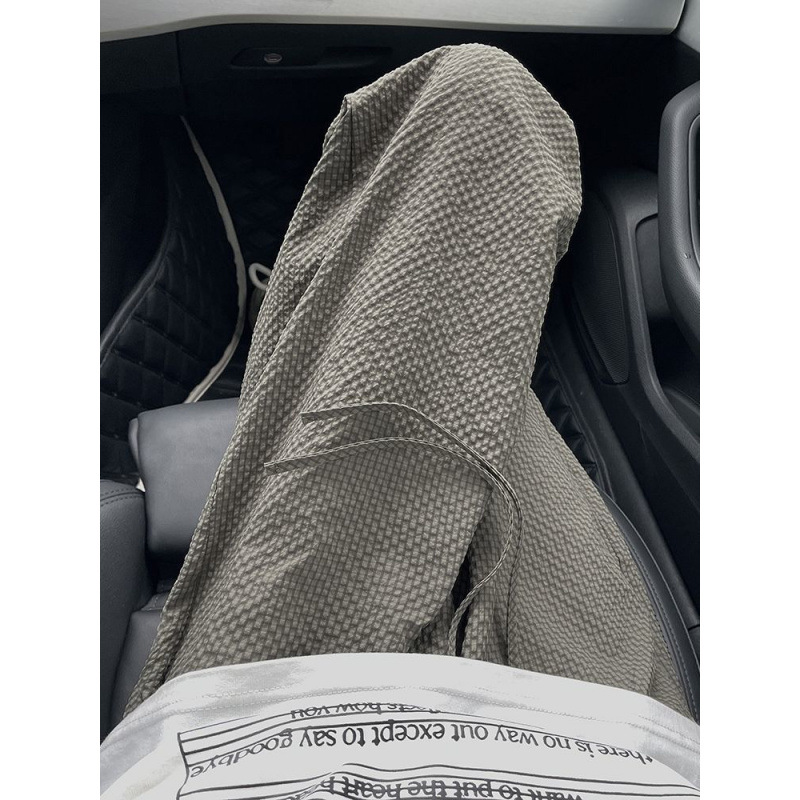 Seersucker Ice Silk Pants Men's Summer Thin Breathable Quick-Drying Sports Casual Pants Loose Straight Sun Protection Air-Conditioned Pants