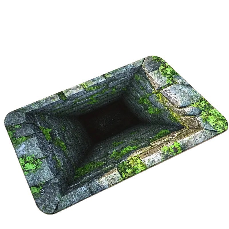 3d Illusion Bathroom Rug Soft Diatomite Chenille Non-slip Mat_voghion.com