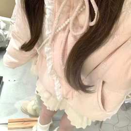 蝴蝶刺绣甜系暖包羽绒棉服女冬季短款2025新款超好看面包服外套