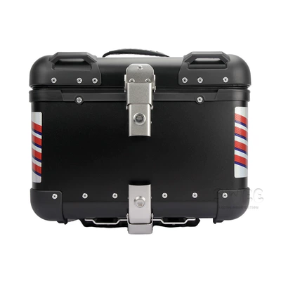 Box Aluminum Alloy Trunk – Motorcycle trunk - 45l-rounded-corner-black