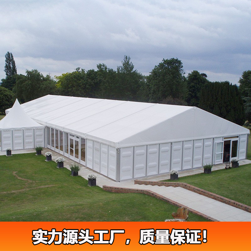 户外仓储帐篷 40米跨度仓库篷房 ABS硬体墙 彩钢岩棉板墙体包安装