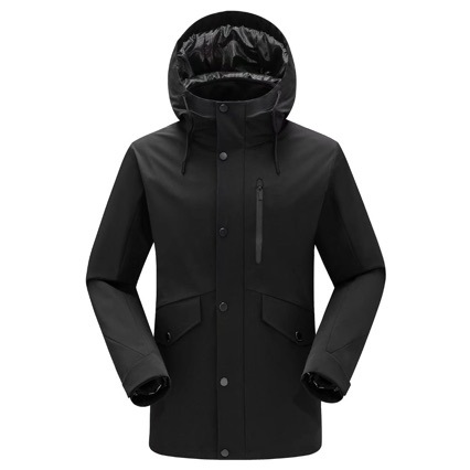 Giacca ActiveGo Outdoor di media lunghezza per uomo e donna, set da due pezzi, giacca in pile staccabile tre in uno, antivento e impermeabile_voghion.com