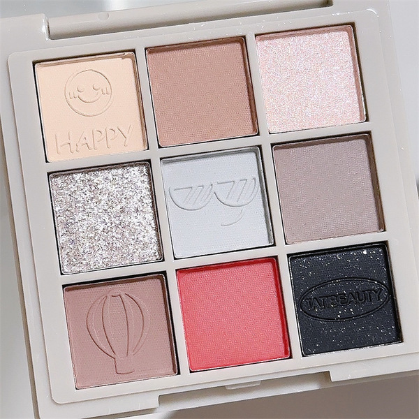Tatibeauty European and American nine -color eye shadow palette…