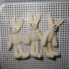 9cm long -footed rice white rabbit