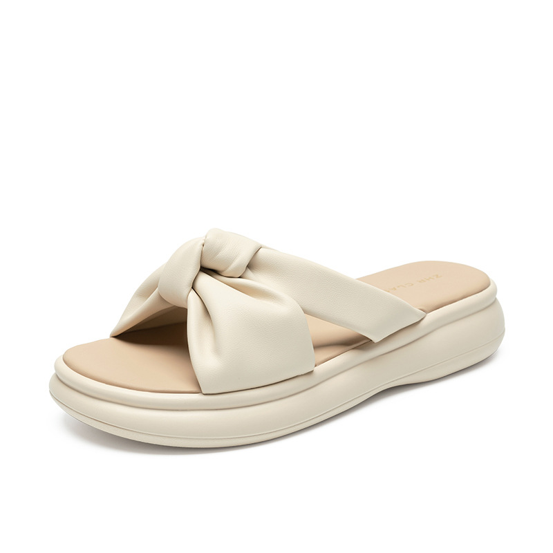 ZHR es un simple arco de zapatillas de suela gruesa para mujeres verano 2025 nuevo estilo de moda cómodos zapatos antideslizantes transpirables image 6