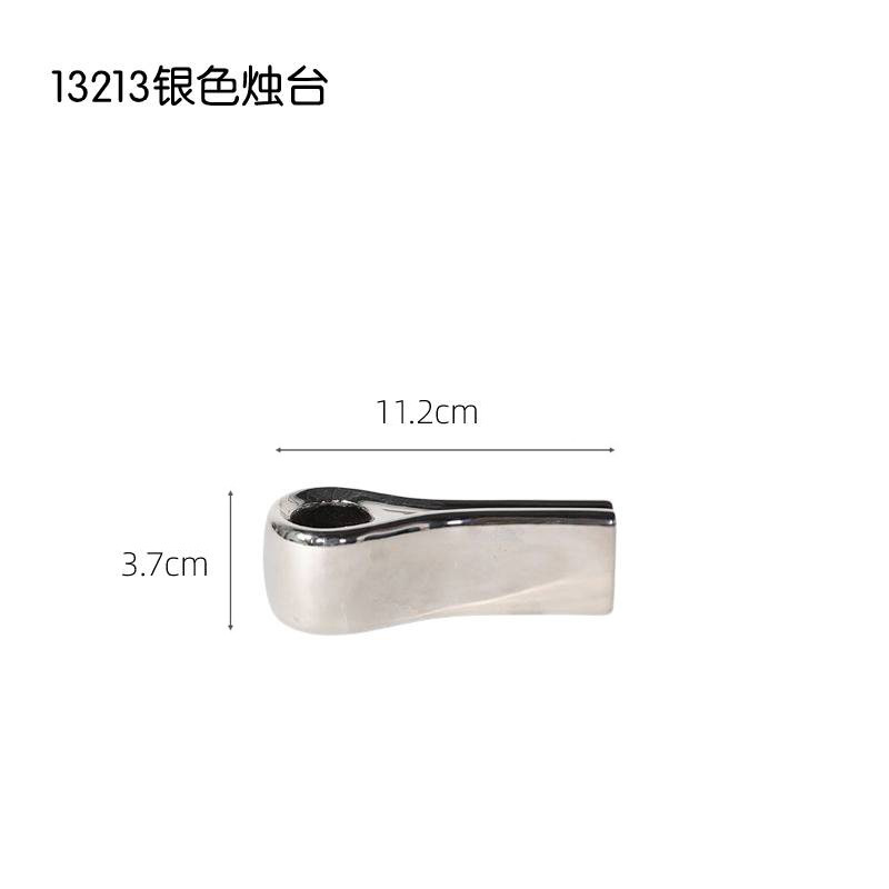 Ornamento de mesa de cerámica plateada francesa atmósfera doméstica escritorio modelo sala de estar dormitorio decoración lujosa ligera