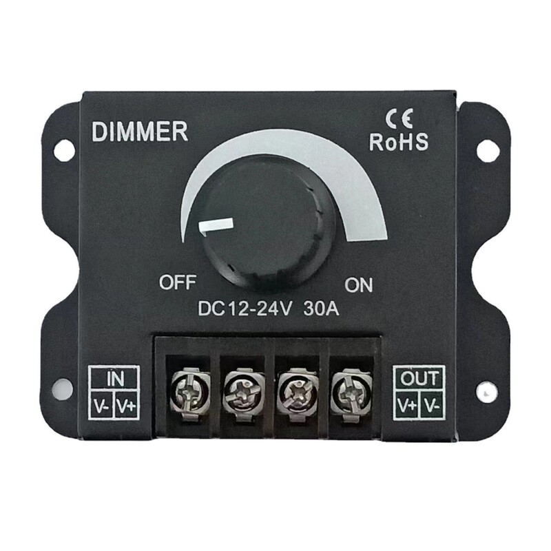 30A led light with dimmer 12V high power dimmer knob switch light bar light with monochrome controller 360W