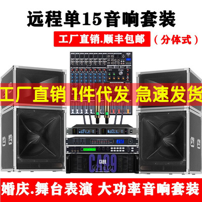 單15寸音響套裝演出大功率婚慶健身室音箱專業大型舞台戶外舞蹈室