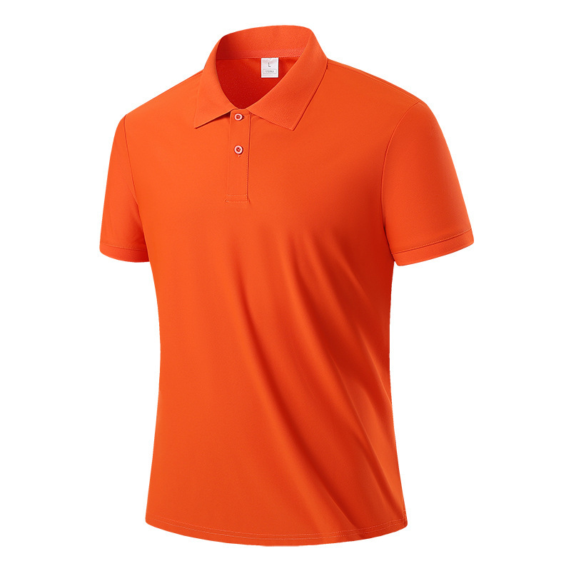 26Th Summer Men's Polo Shirt Ice Silk Quick-Dry Turn-Down Collar Short Sleeve Skin-Friendly Breathable Business Casual Versatile T-Shirt