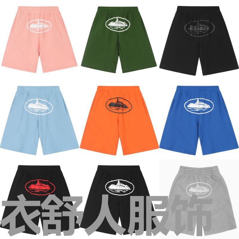 American Corteiz Alcatraz Sailboat Casual Shorts Men's Ins Summer Five-Point Shorts High Street Trendy Brand Pants Women