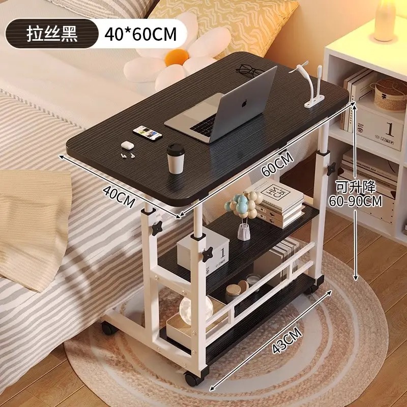 침대 옆 테이블 블랙 브러시 3 층 60*40 USB