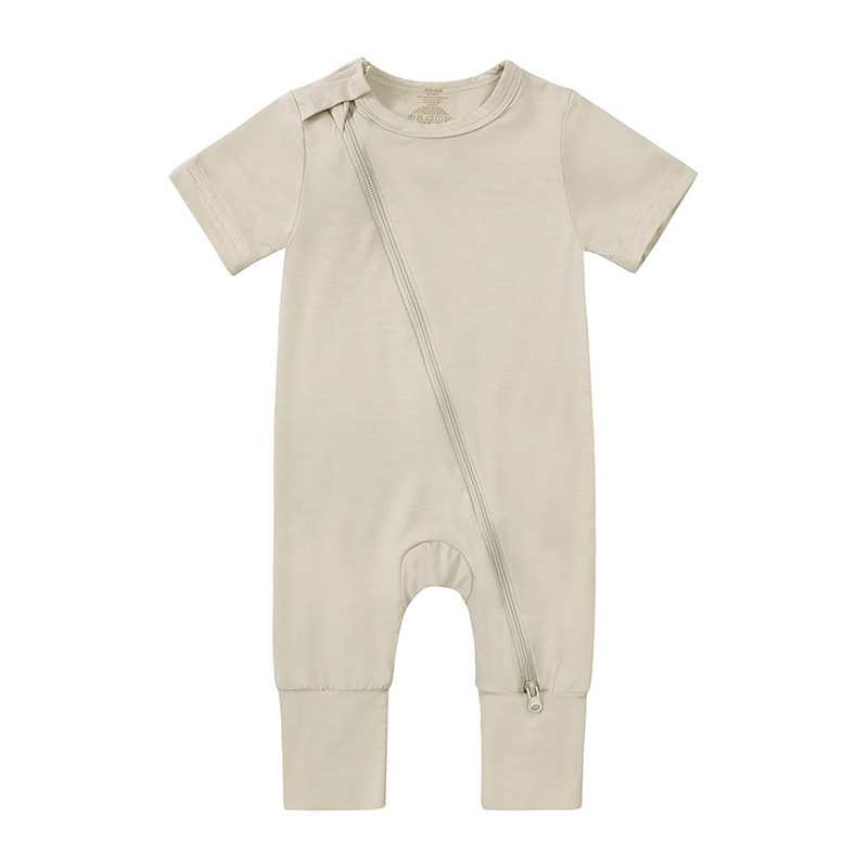 Casual Solid Color Bamboo Fiber Baby Clothing Sets display picture 4