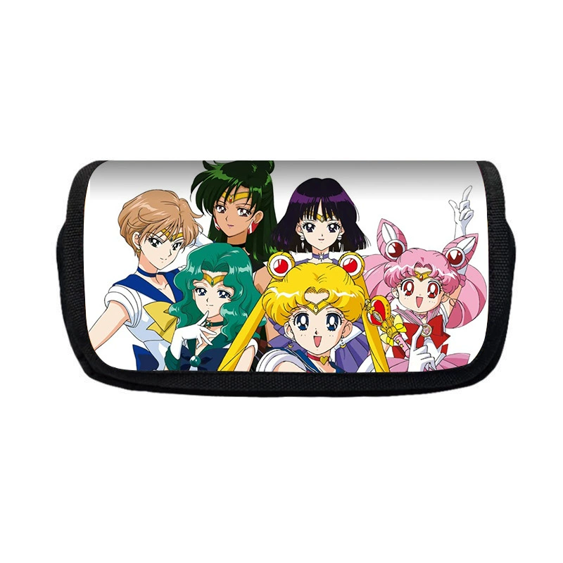 Японский симпатичный двухслойный пенал для девочек-воинов, детский мультяшный пенал, пенал для учеников начальной школы, внешняя торговля оптом, горячие