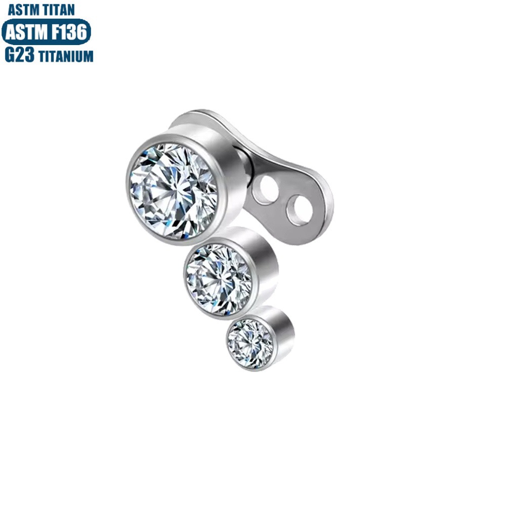 Labret stud lip piercing jewelry styling detail