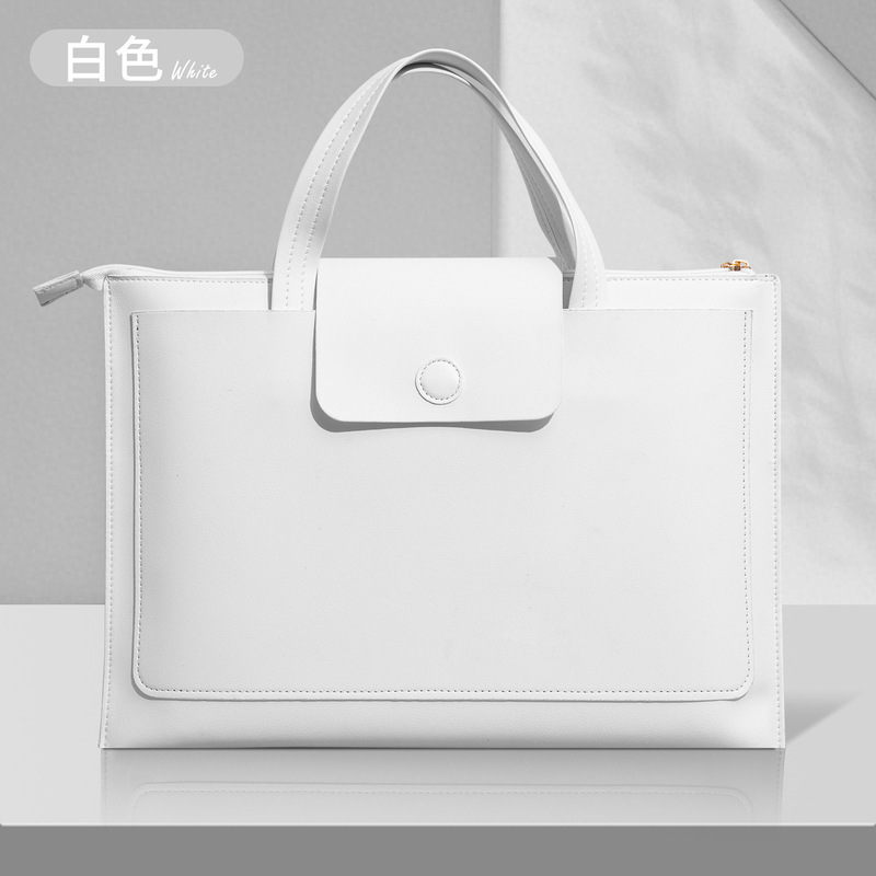 A4皮质商务文件袋手提公文包会议资料袋手提拉链式大容量定制logo|undefined