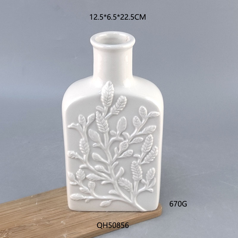 Vaso de calabaza moderno simple decoración floral de sala de estar de alto nivel floral rosa rosa de cerámica de lujo ligera