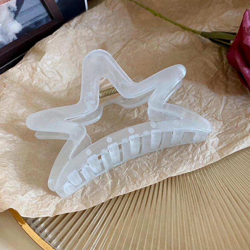 Carpeta de agarre de palabra redonda de color café, clip de tiburón de pelo de disco de alta gama retro, personalidad simple y de moda, nueva horquilla, accesorios para el cabello