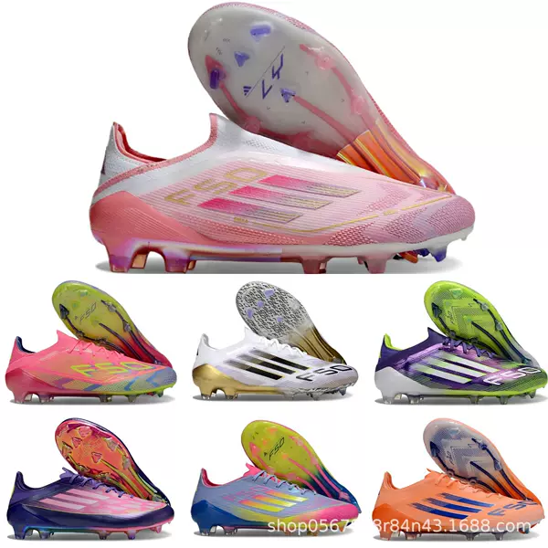 Yamal F50 Soccer Shoes Without Laces Fg Long Spikes Men's Ag Short Spikes Tf Broken Spikes Student Children's Training Shoes Waterproof