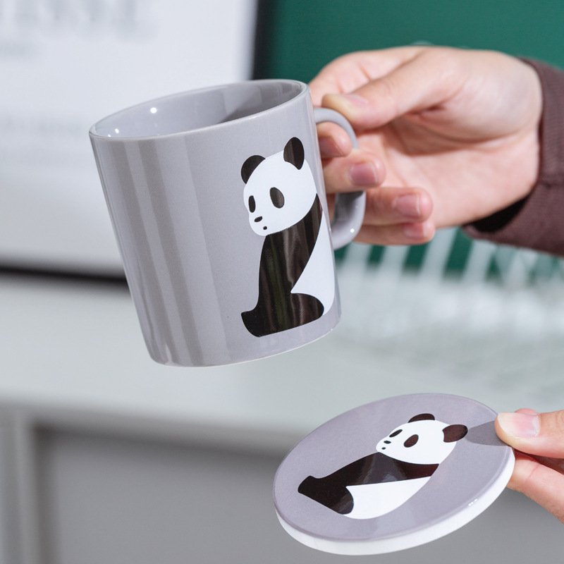 Creativa original de dibujos animados cerámica taza cojín de taza de agua cojín de comedor con patrón de impresión publicitaria LOGO regalos