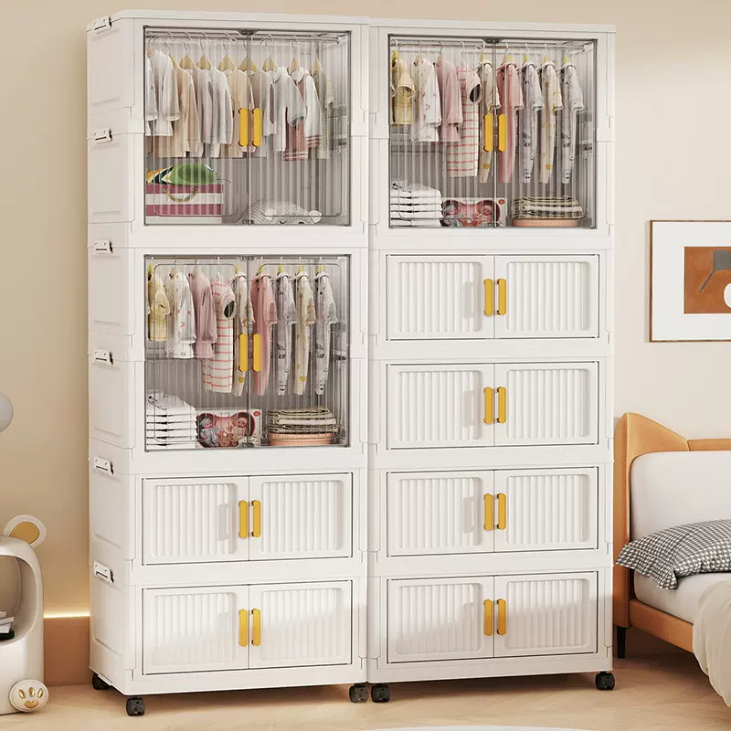 简易衣柜衣服收纳柜宝宝儿童小衣橱家用杂物塑料整理储物柜置物柜