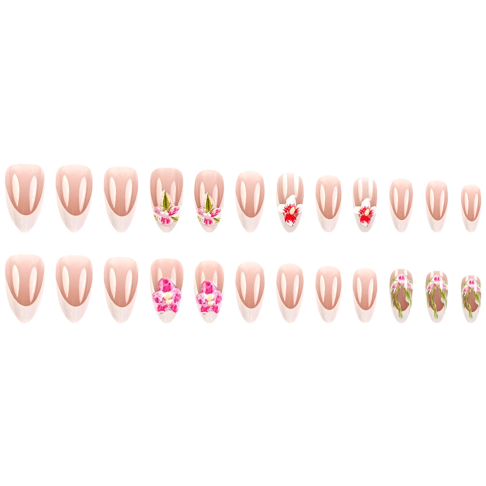 Comercio exterior en caliente en relieve de uñas tridimensionales elegantes dibujos de flores coloridas para usar uñas de atmósfera suave parches de manicuras