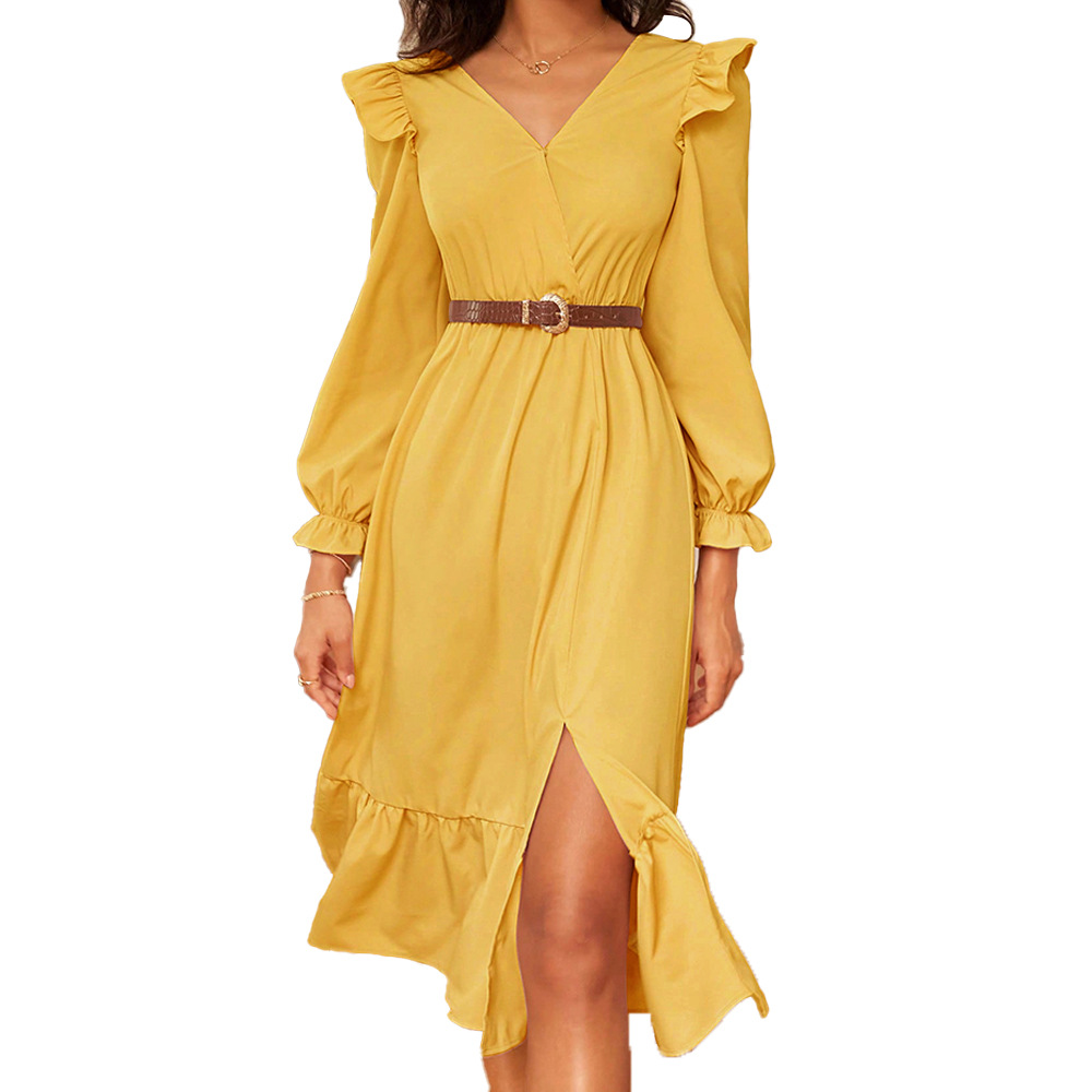 Women's Elegant V-Neck Maxi Dress