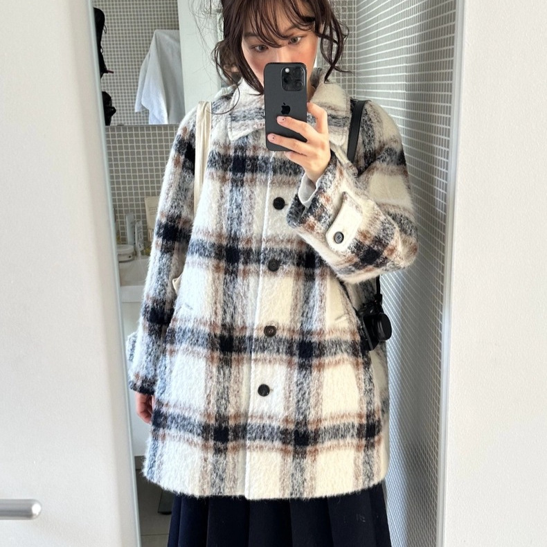 In-Stock 2025 Winter New Korean Dongdaemun Fl*Tta Stylish Lapel Detachable Belt Coat for Women