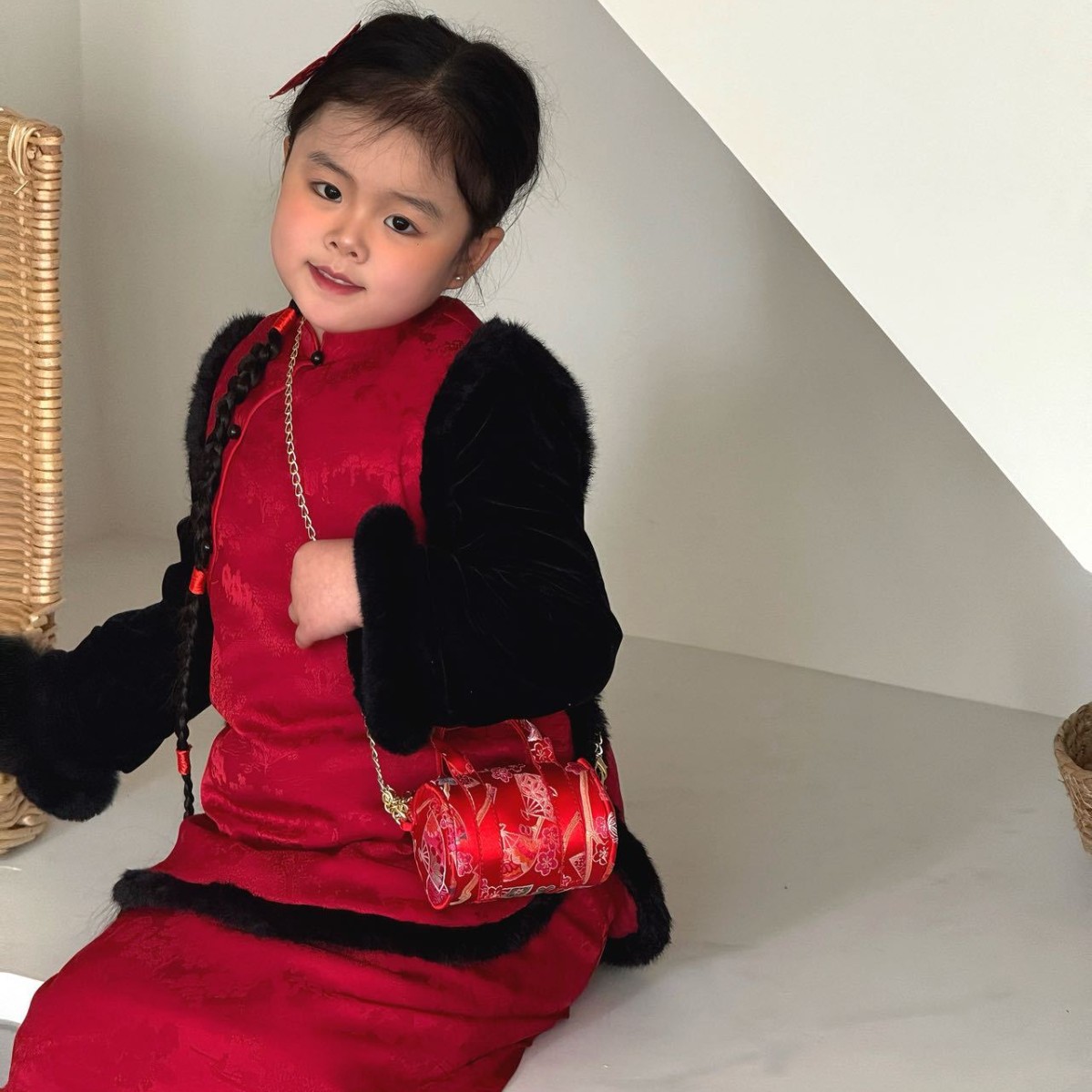 Bolsas de niños rojas de estilo nacional, Festival de Primavera, sobre rojo de Año Nuevo para niñas y niños, 2026 bolsos de cambio de cadena de Año Nuevo