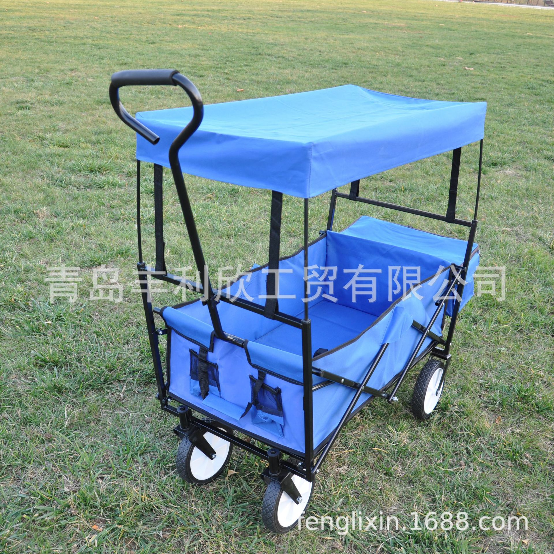 小蹦跳床户外园林手拉钓鱼野营花园儿童爬楼购物沙滩折叠工具推车