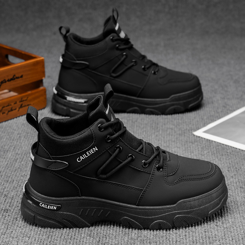 Zapatos masculinos de otoño nuevas botas Martin de alta gama tendencias masculinas 100 sitios de construcción ropa de trabajo, zapatos de trabajo antideslizantes y botas cortas de ocio