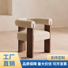 新中式现代简约实木餐椅 酒店会所休闲椅 民宿餐厅原木色靠背椅