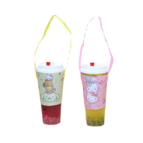 Cartoon environmentally friendly milk tea bag Japanese Melody cinnamon dog milk tea cup set beverage handbag coffee bag