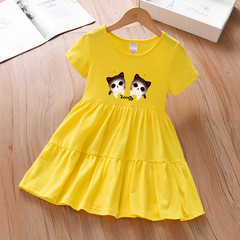 Baby Girl's Summer Dress, Cute Baby Girl Summer Dress 2024 New Short Sleeve Dress, Summer Korean Style Dress for Kids