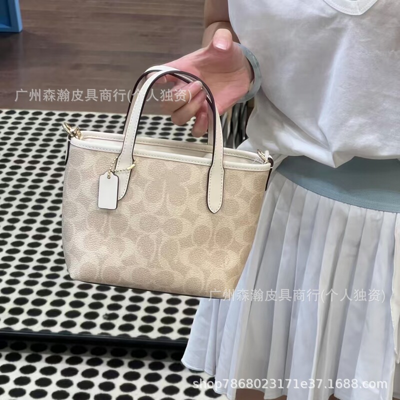 Cross-border City15 tote bag, a mini classic with a vintage floral pattern, a versatile shoulder bag and handbag suitable for commuting