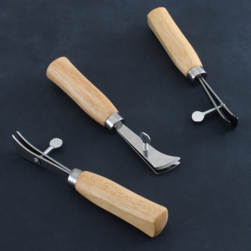 Sándalo borde cortador cuchillo de corte biselado dispositivo DIY herramienta de cuero profesional recorte borde cortador Shaper