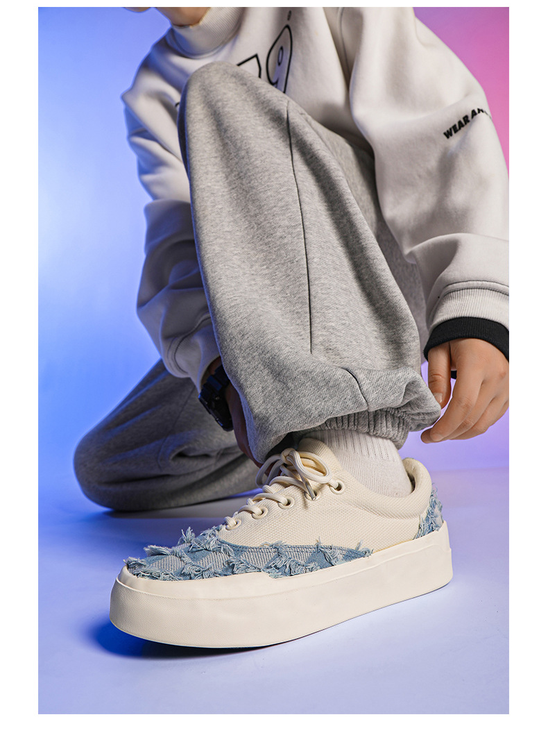 Vulcanized Rag Canvas Shoes For Men And Women Retro Style_voghion.com