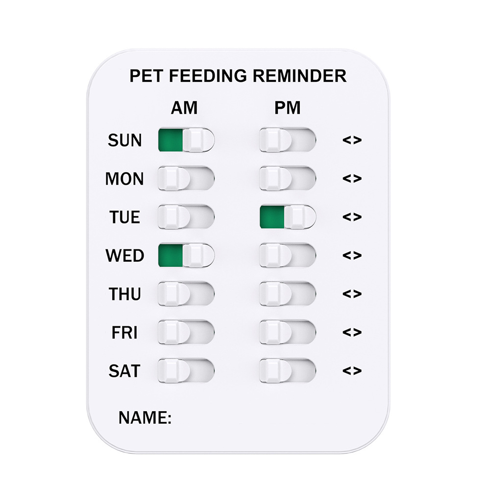 Recordatorio de alimentación para mascotas La placa de registro de alimentación importa la placa de identificación del registro Recordatorio de alimentación del perro