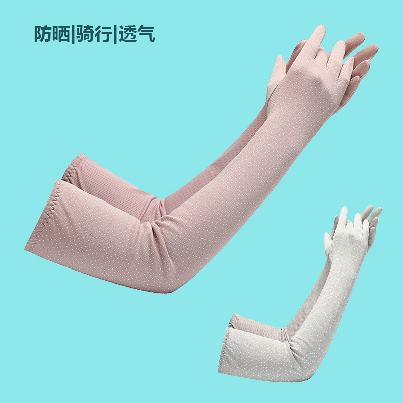 Guantes de protección solar verano alargado protección del brazo verano de las mujeres protección UV manga larga de hielo para mujer
