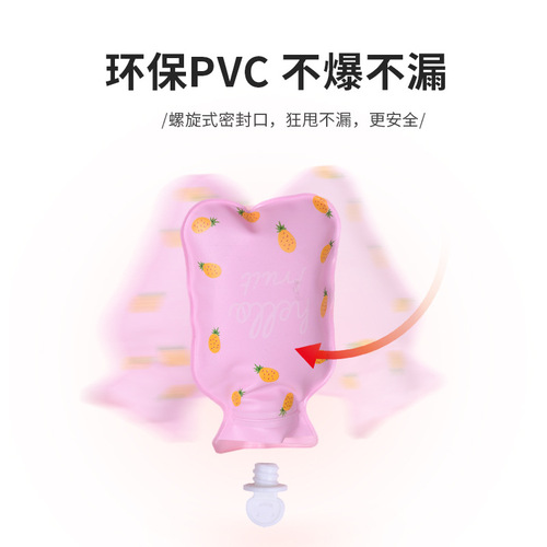 New color film water-filled cartoon hot water bag for children and students cartoon mini hand warmer bag explosion-proof baby warmer